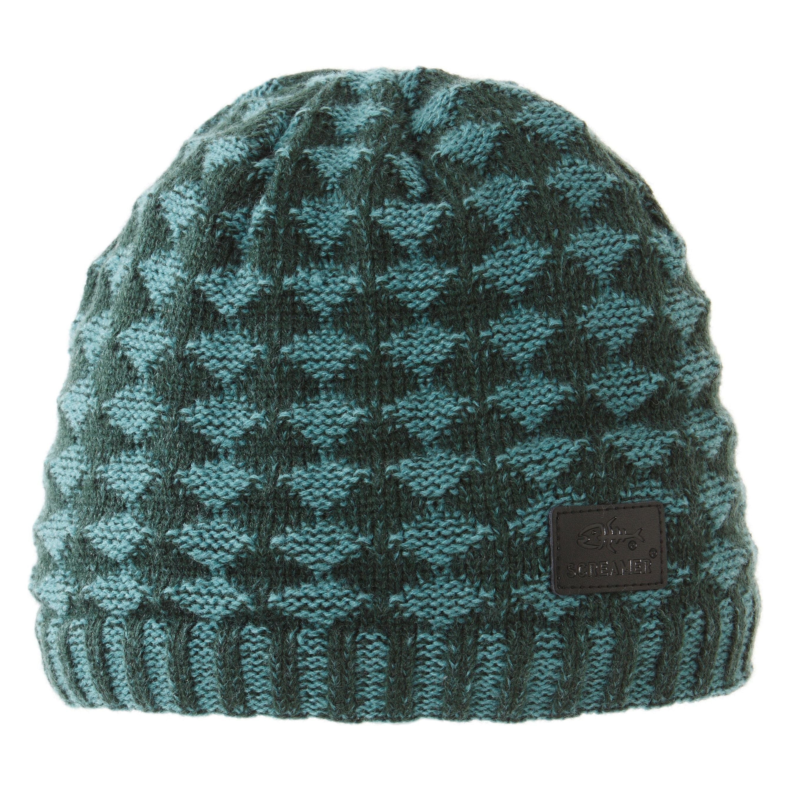 Screamer Diamond Waffle Beanie - Poseidon Blue