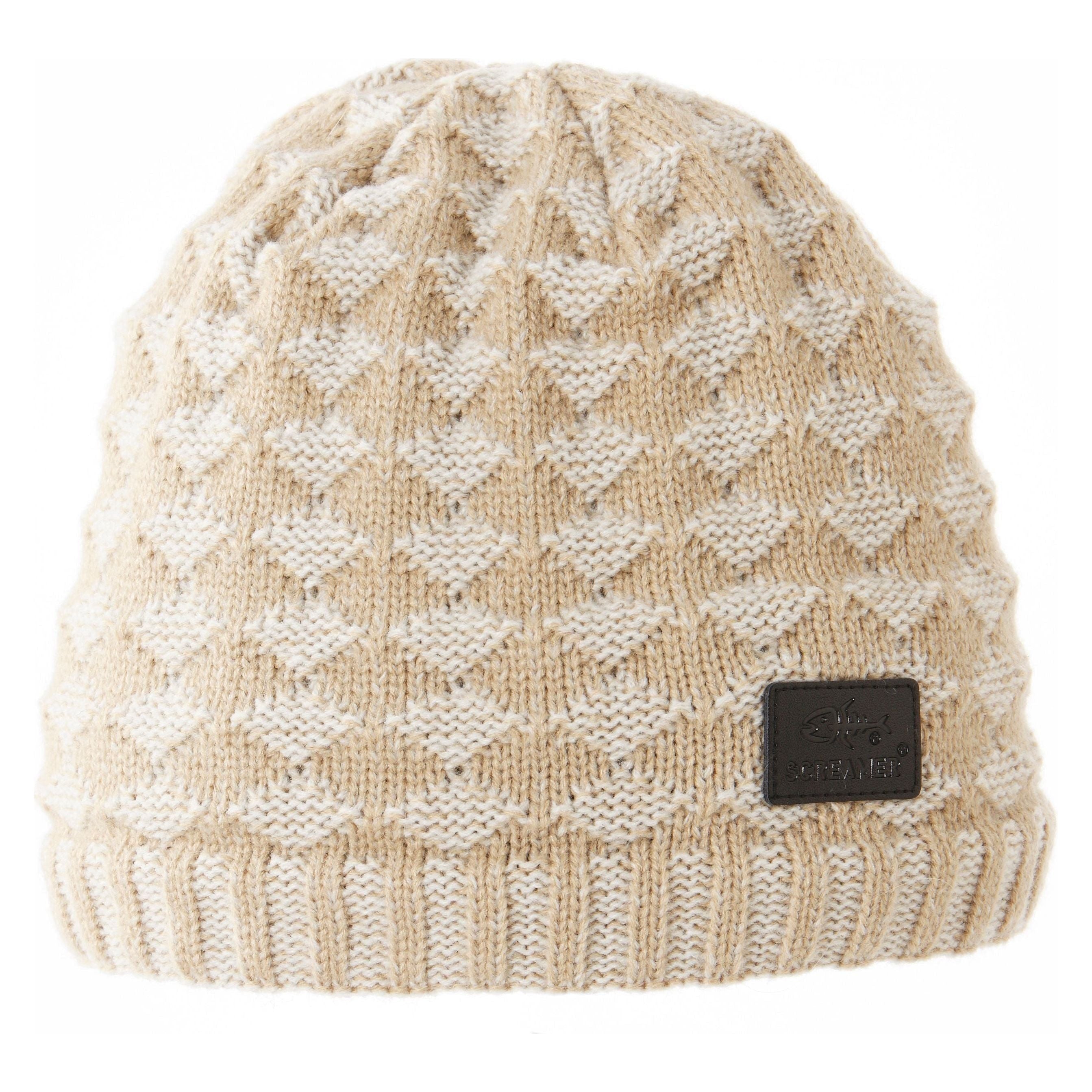 Screamer Diamond Waffle Beanie - Sea Beige