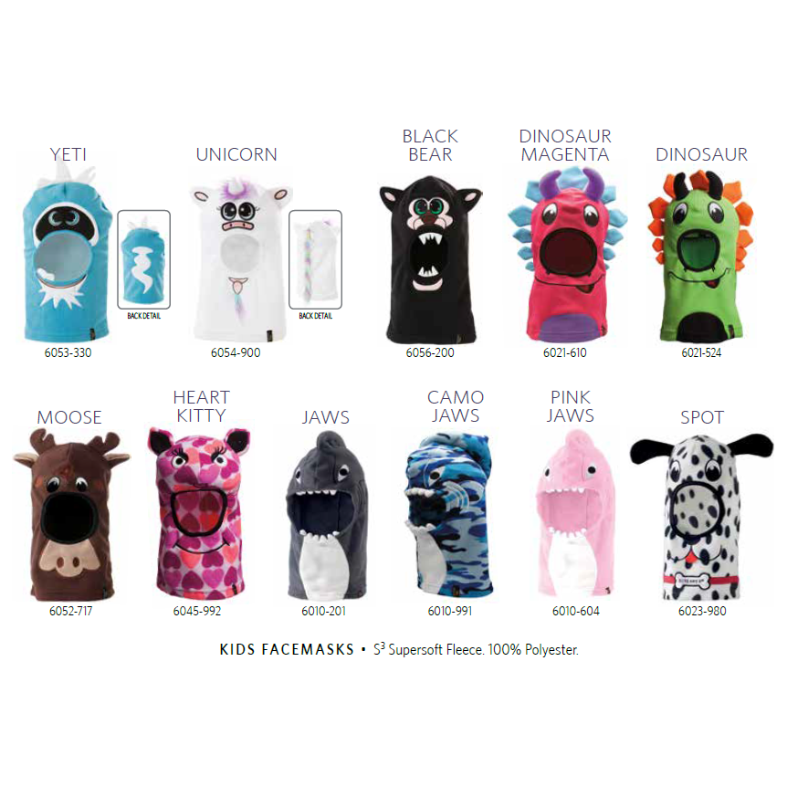 Screamer Kids Facemasks Group Image