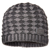 Screamer Diamond Waffle Beanie - Black/Charcoal