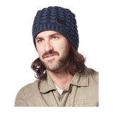 Screamer Diamond Waffle Beanie - Black/Denim