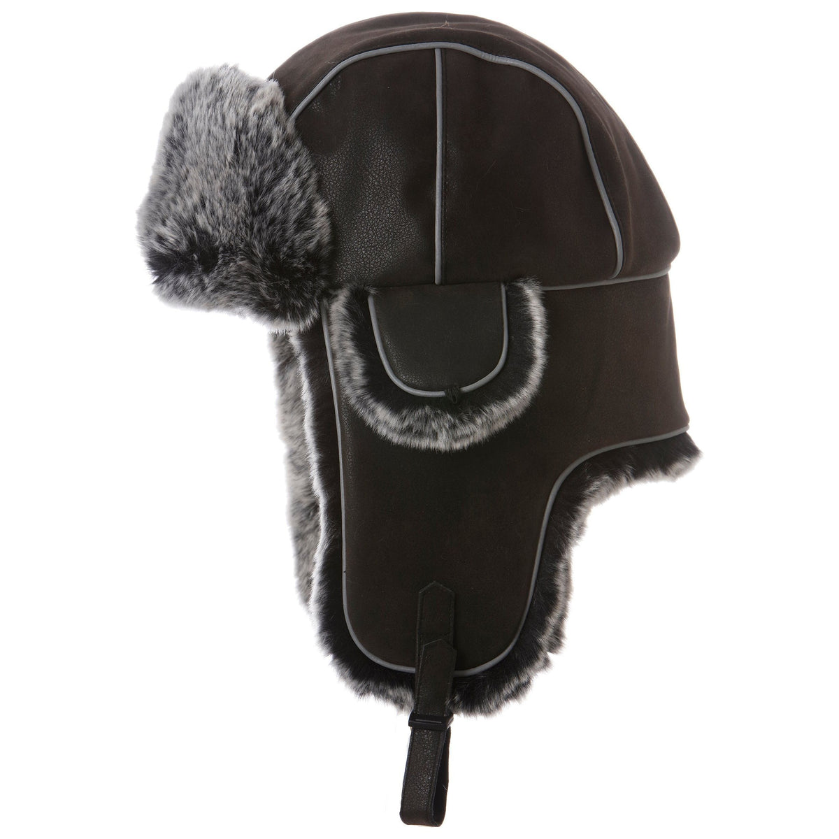 Marcus Adler Metallic Faux Fur Trapper Hat Hematite Gunmetal‎ One Size Lincoln Outfitters Men main image 2